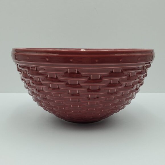 Longaberger Woven Reflections Paprika 9" Serving Bowl Large Round Mixing Bowl - Picture 1 of 7